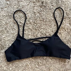 Shein black bathing suit top with cutout back size large never worn